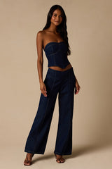 Denna Dark Wash Wide-Leg Jeans