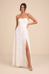 Garden of Romance White Burnout Maxi Dress