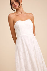 Garden of Romance White Burnout Maxi Dress