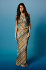 Tallulah Brown Multi Crochet Mid-Rise Maxi Skirt