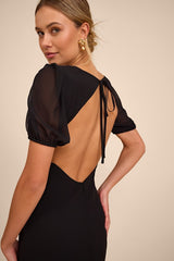 Gianni Black Backless Maxi Dress