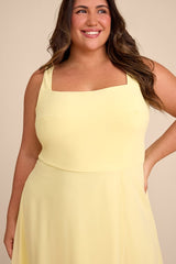 Remarkable Arrival Light Yellow Sleeveless Maxi Dress