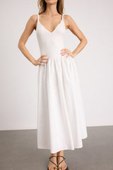 Tyler White Twisted Strap Midi Dress