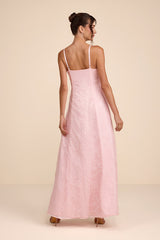 Mitzie Blush Pink Embroidered Maxi Dress
