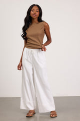 Kalita Light Brown Twist-Back Tank Top