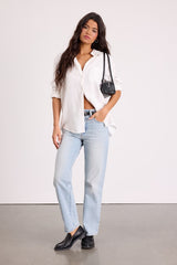 Easy Dad Light Wash High-Rise Jeans