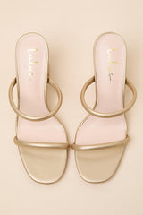 Addien Champagne Gold High Heel Sandals