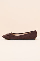 Milo Chocolate Brown Suede Ballet Flats