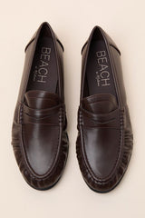 Carlton Espresso Ruched Loafers