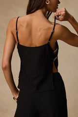 Jayden Black Side Slit Top