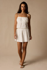 Sasha Ivory Cotton Eyelet Embroidered Cami