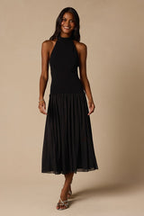Drusilla Black Drop Waist Midi Dress