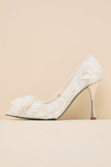 SB-Darcy Ivory Floral Lace Pointed-Toe Pumps