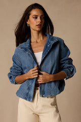 Hermia Medium Wash Bomber Jacket