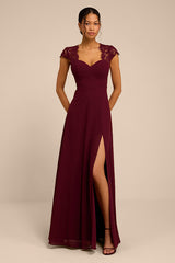 Momentous Moments Plum Lace Backless Maxi Dress