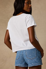 East Coast White Short Sleeve Graphic Tee