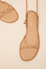 Emory Tan Lace-Up Sandals