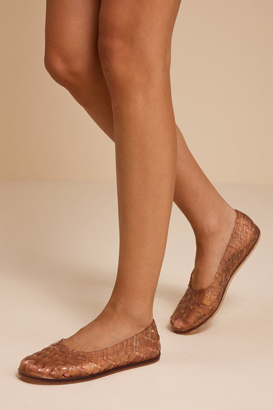 Possession Ballerina Beige Jelly Flats