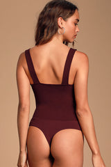 Symbolize Burgundy Sleeveless Bodysuit