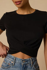 All-Access Pass Washed Black Crop Top