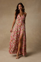Everlasting Bliss Blush Floral Print Maxi Dress