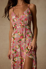 Everlasting Bliss Blush Floral Print Maxi Dress
