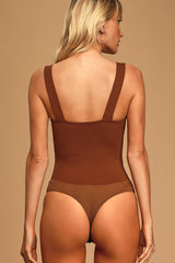 Symbolize Rust Brown Sleeveless Bodysuit
