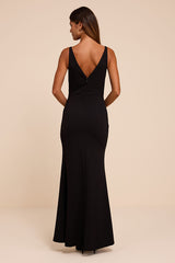 Melora Black Sleeveless Maxi Dress