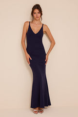 Melora Navy Blue Sleeveless Maxi Dress