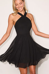 Forevermore Black Skater Dress