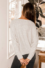 Perfect Mix Heather Beige Dolman Sleeve Sweater Top