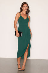 Reinette Dark Green Midi Dress