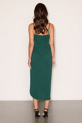 Reinette Dark Green Midi Dress