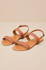 Blaise Camel Flat Sandals
