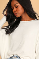 Verla Ivory Dolman Sleeve Sweater Top