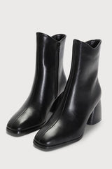 Windal Black Square Toe Mid-Calf Boots