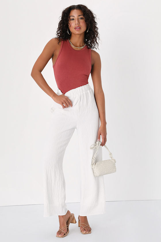 Always Easygoing Rusty Rose Sleeveless Bodysuit
