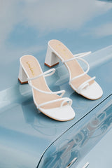 Kaylah White High Heel Sandals