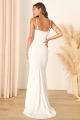 Finding the One White Mermaid Maxi Dress