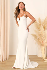Finding the One White Mermaid Maxi Dress