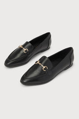 Margote Black Horsebit Loafers