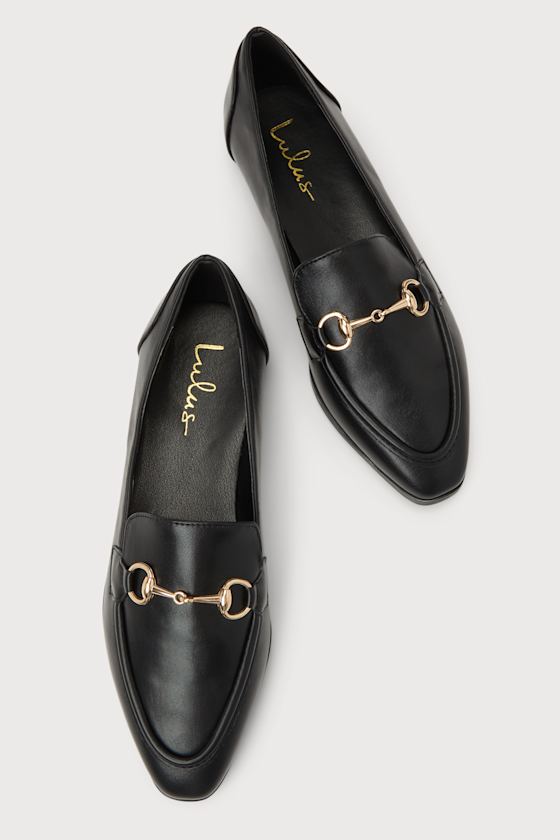 Margote Black Horsebit Loafers