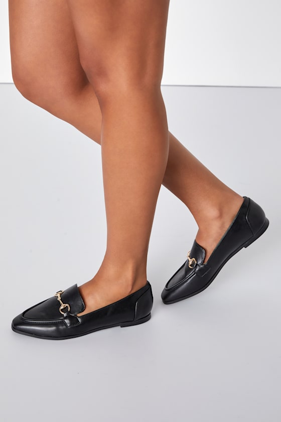 Margote Black Horsebit Loafers