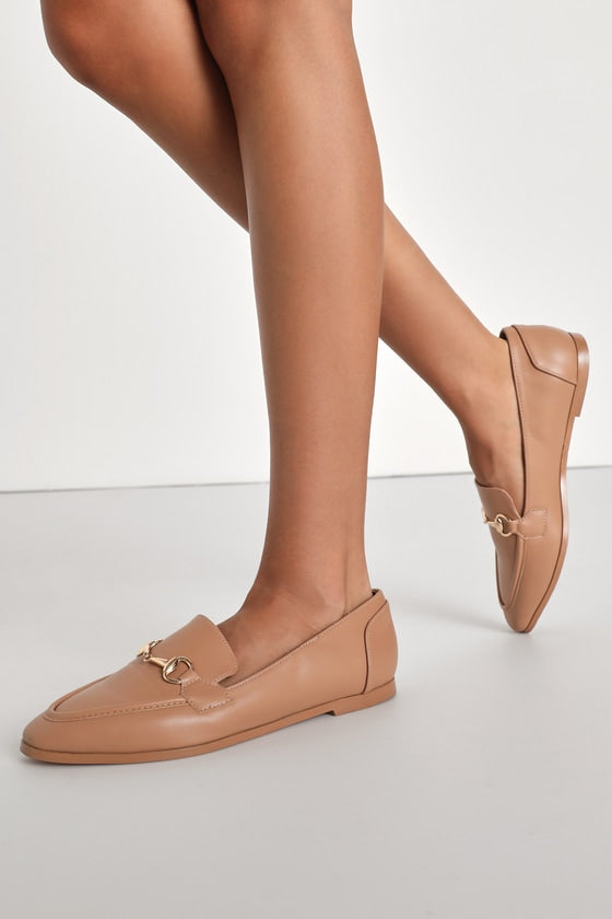 Margote Light Nude Horsebit Loafers
