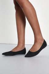 Holly Black Suede Flats