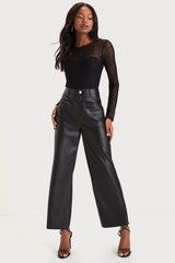 Sheer Passion Black Sheer Lace Long Sleeve Bodysuit