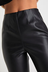 Edgy Perfection Black Vegan Leather Skinny Pants
