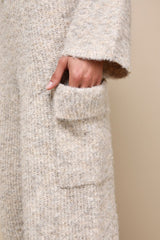 Signature Sunday Heather Beige Knit Sweater Pants