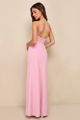 Night of Compliments Rose Pink Strapless Bustier Maxi Dress