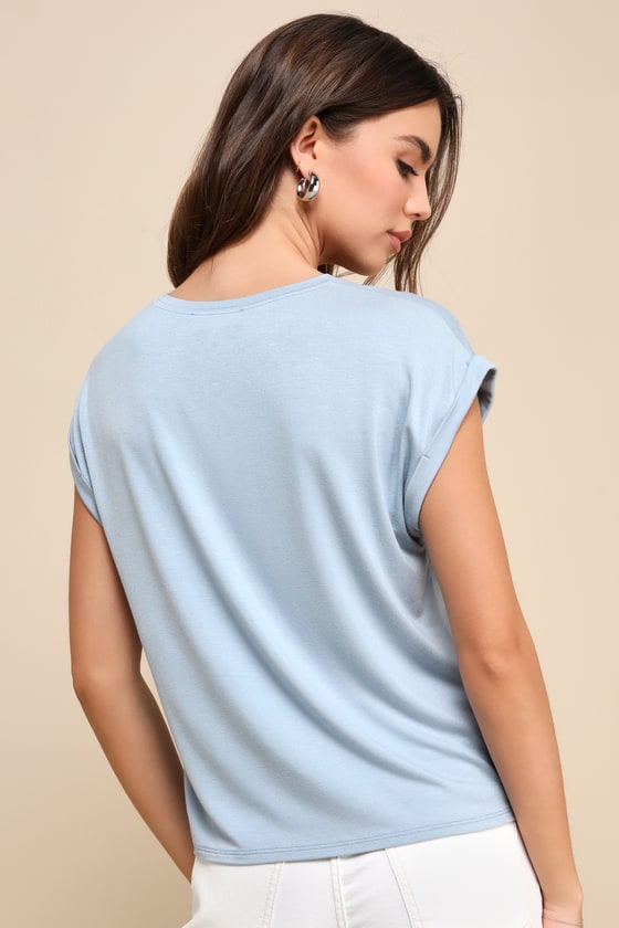 Easy Essential Light Blue Short Sleeve Tee